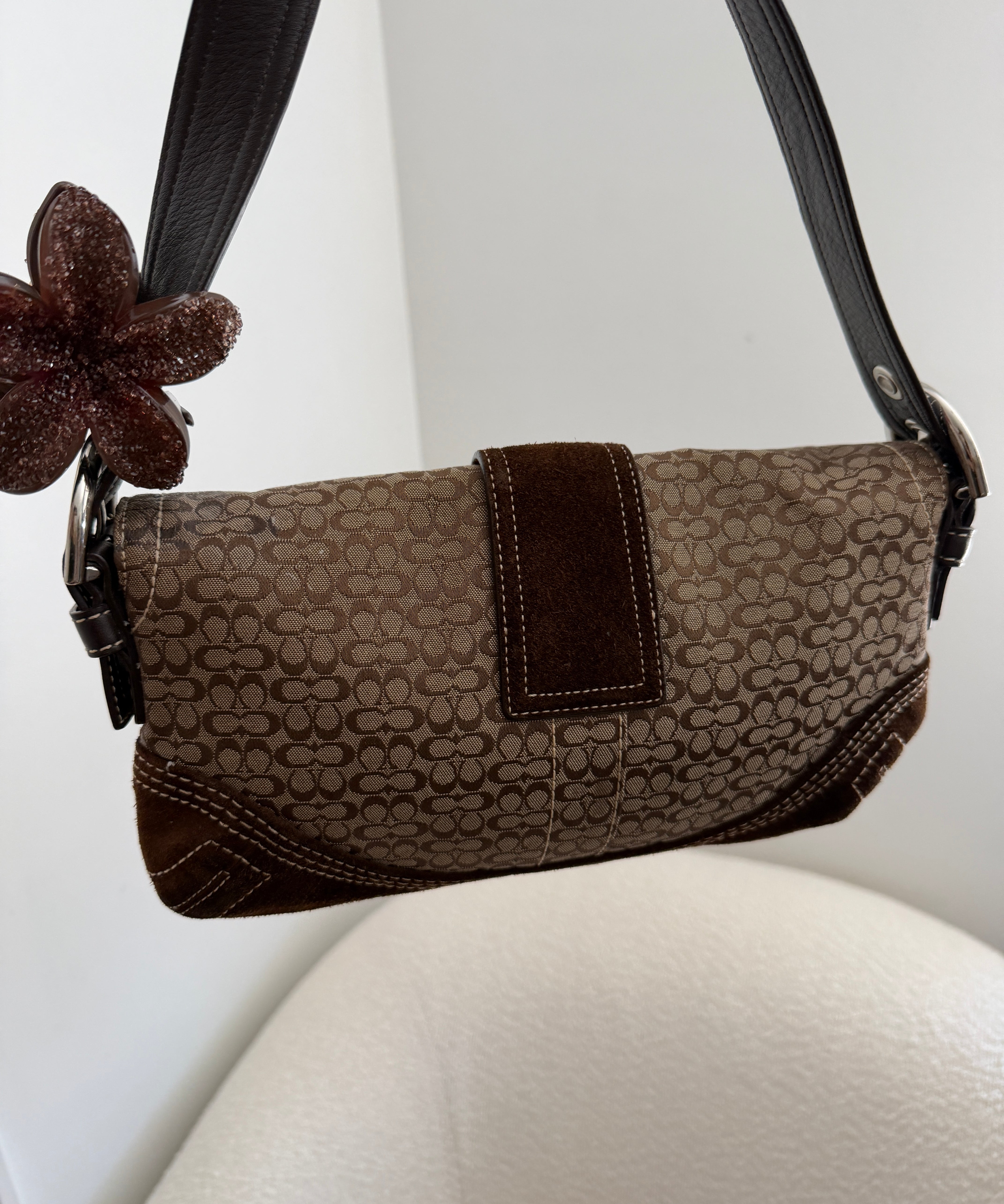 Coach Brown Soho Demi Flap Bag