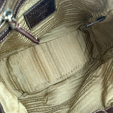 Brown Prada Jacquard Canvas Shoulder Bag