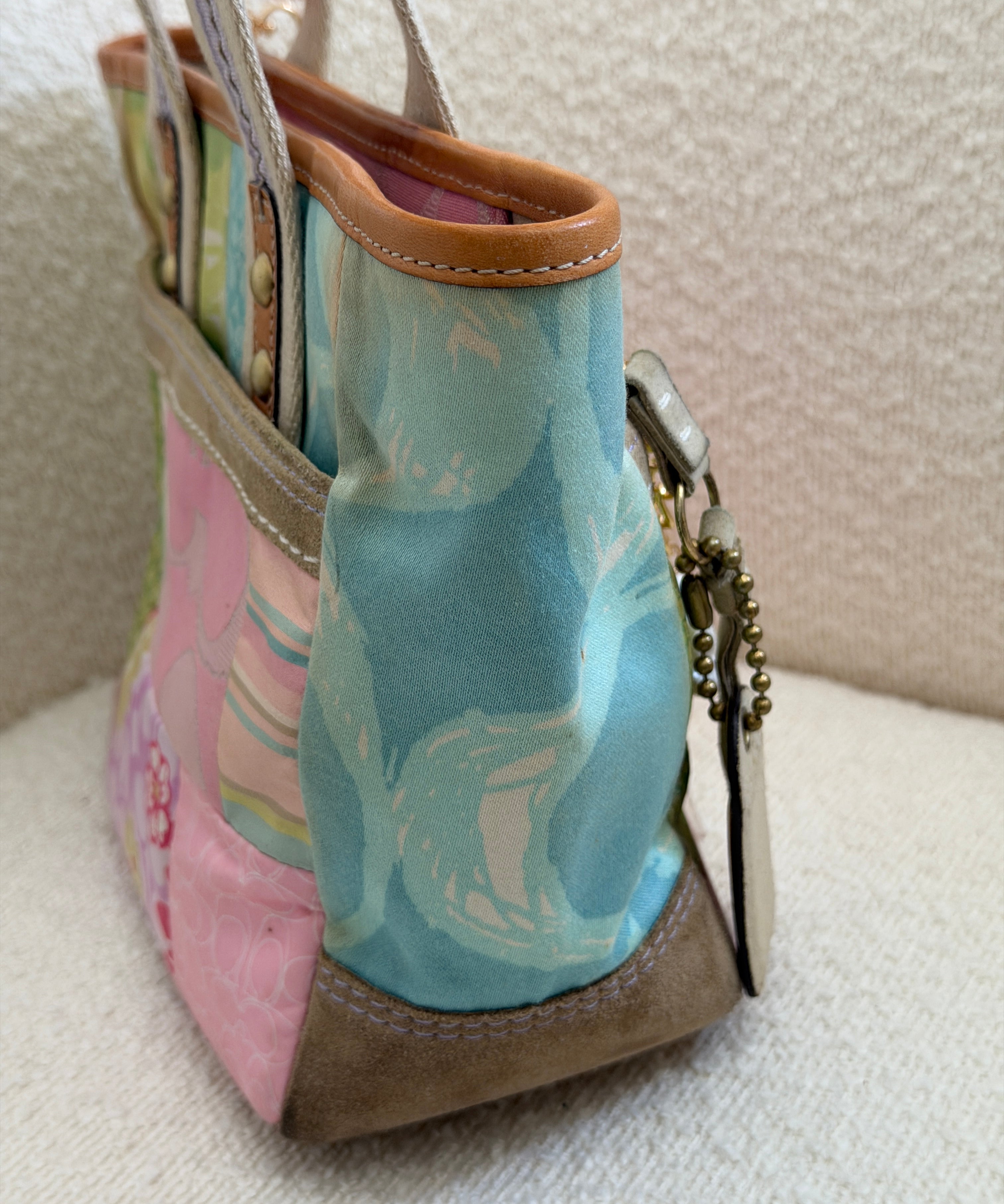 Coach Multicolor Patchwork Spring Hand Bag