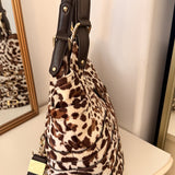 Jimmy Choo Leopard Pony Hair Buckle Bag