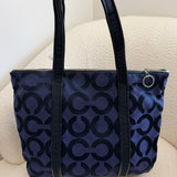 Coach Navy Poppy Tote Bag