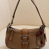 Coach Tan Brown Demi Hamptons Buckle Bag