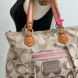 Coach Pink Signature Poppy Tote Bag