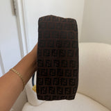 Fendi FF Brown Mini Mamma Baguette Shoulder Bag
