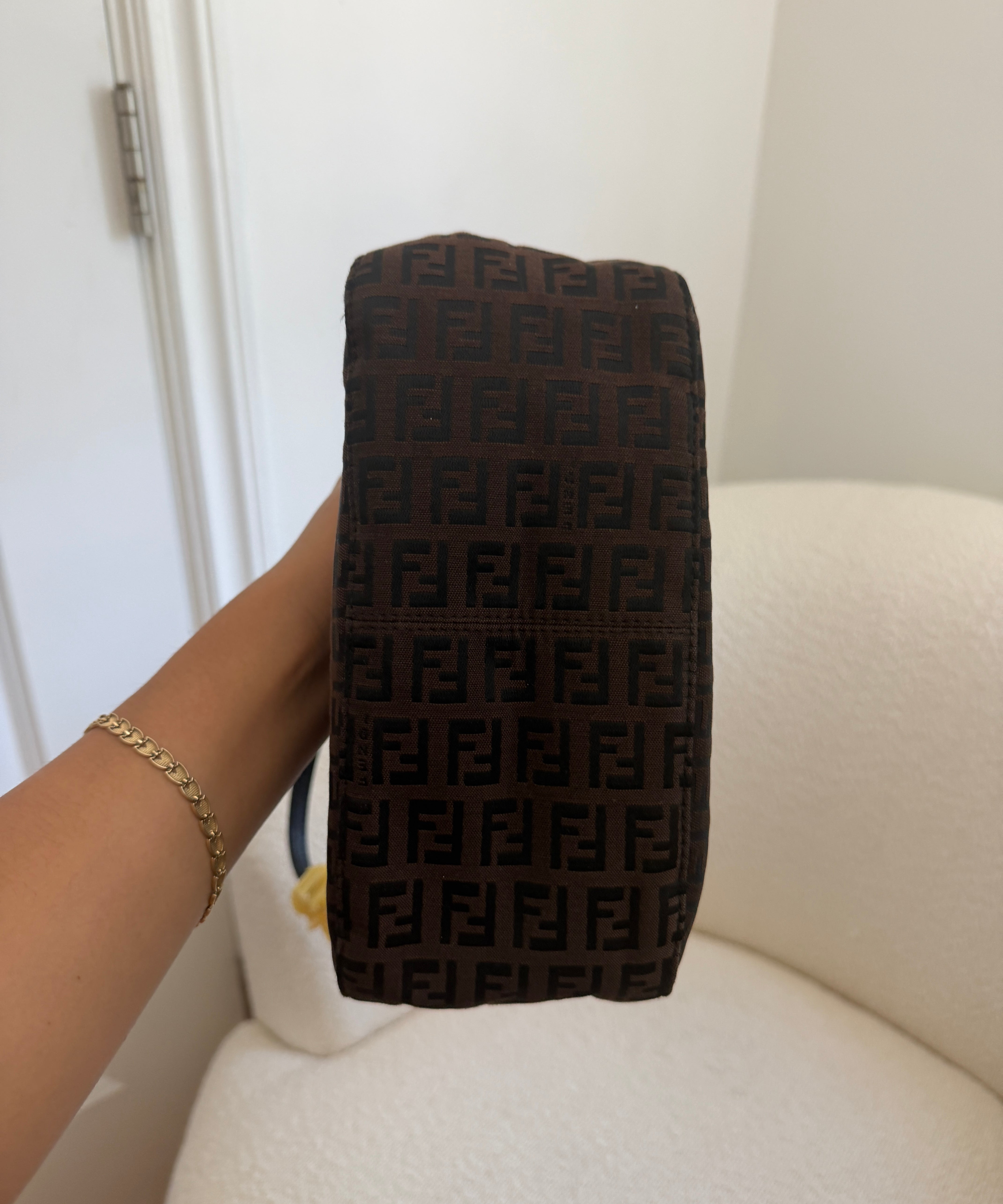 Fendi FF Brown Mini Mamma Baguette Shoulder Bag