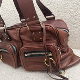 Brown Chloe Betty Leather Shoulder bag