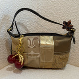 Coach Holiday Patchwork Top Handle Pochette