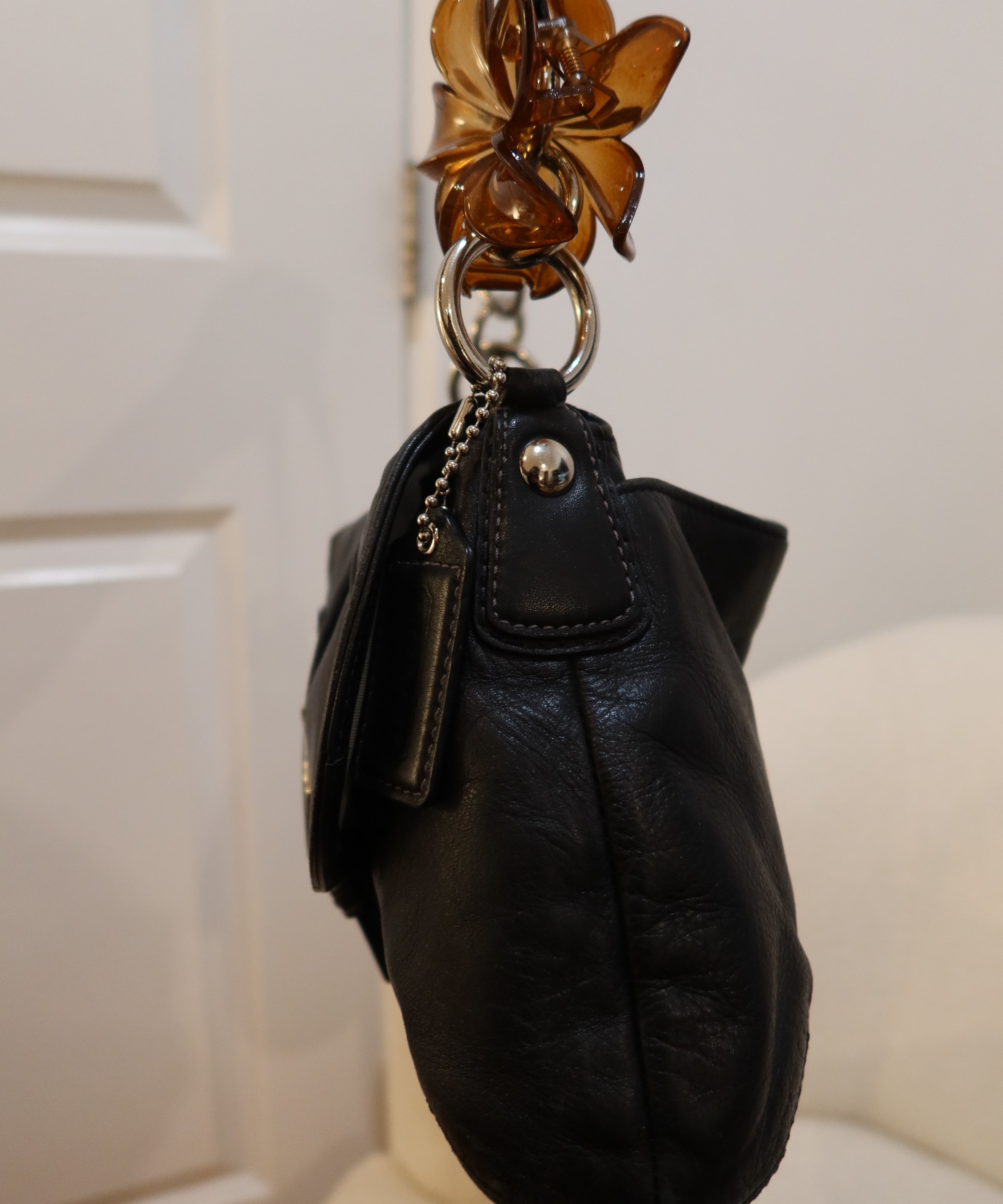 Coach Black Leather Soho Sufflette Shoulder Bag
