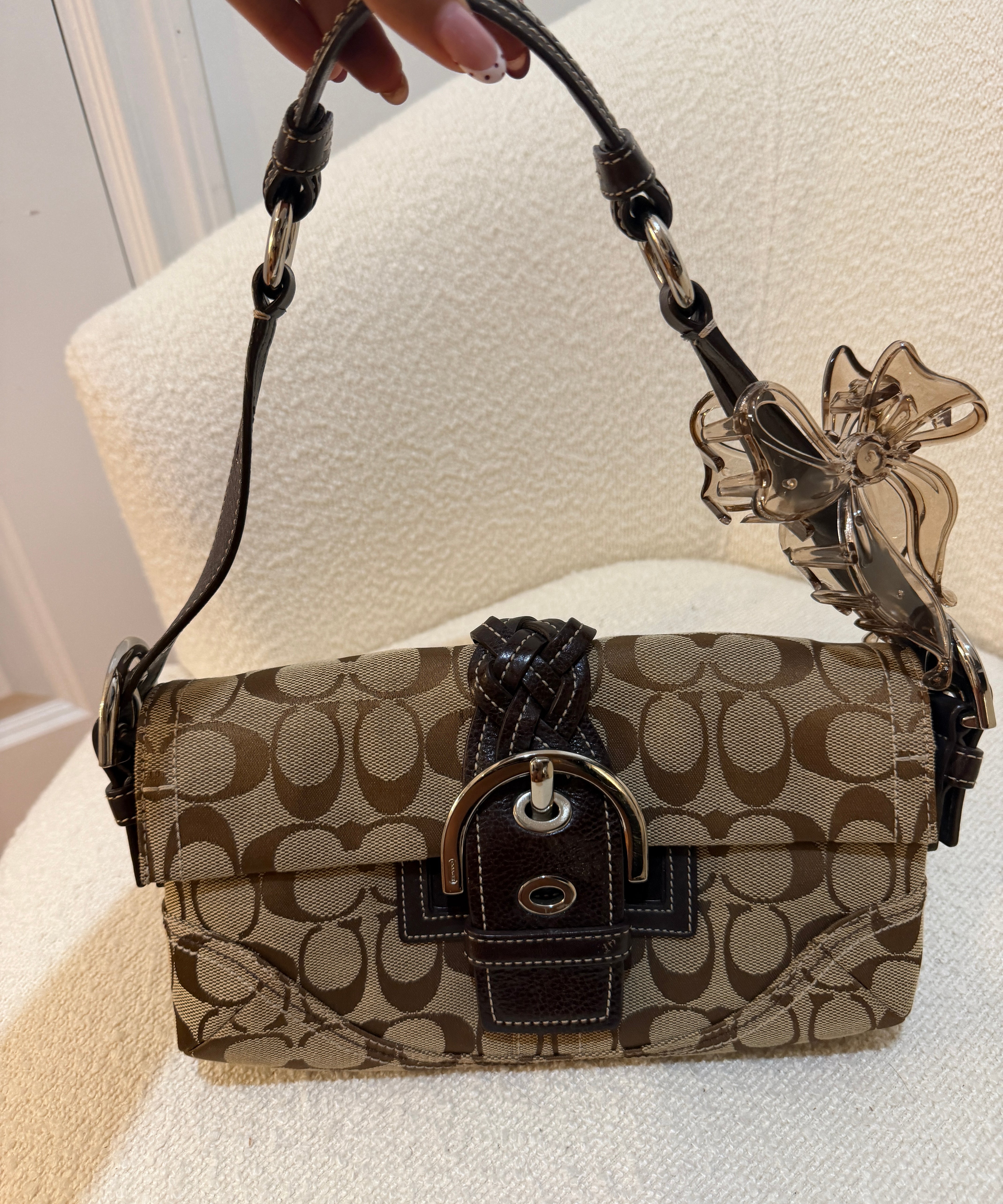 Coach Brown Soho Demi Flap Bag