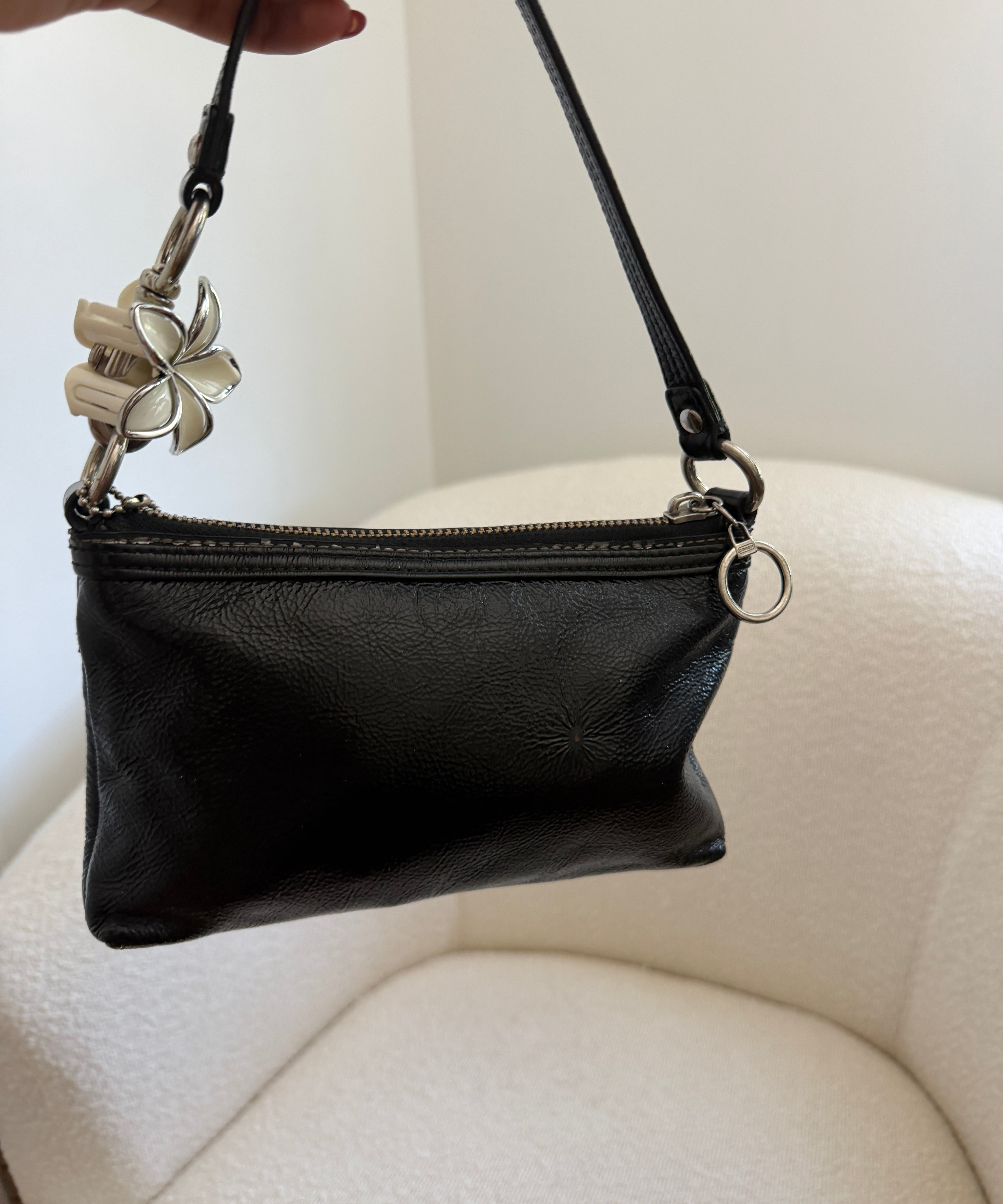 Coach Black Poppy Mini Shoulder Bag
