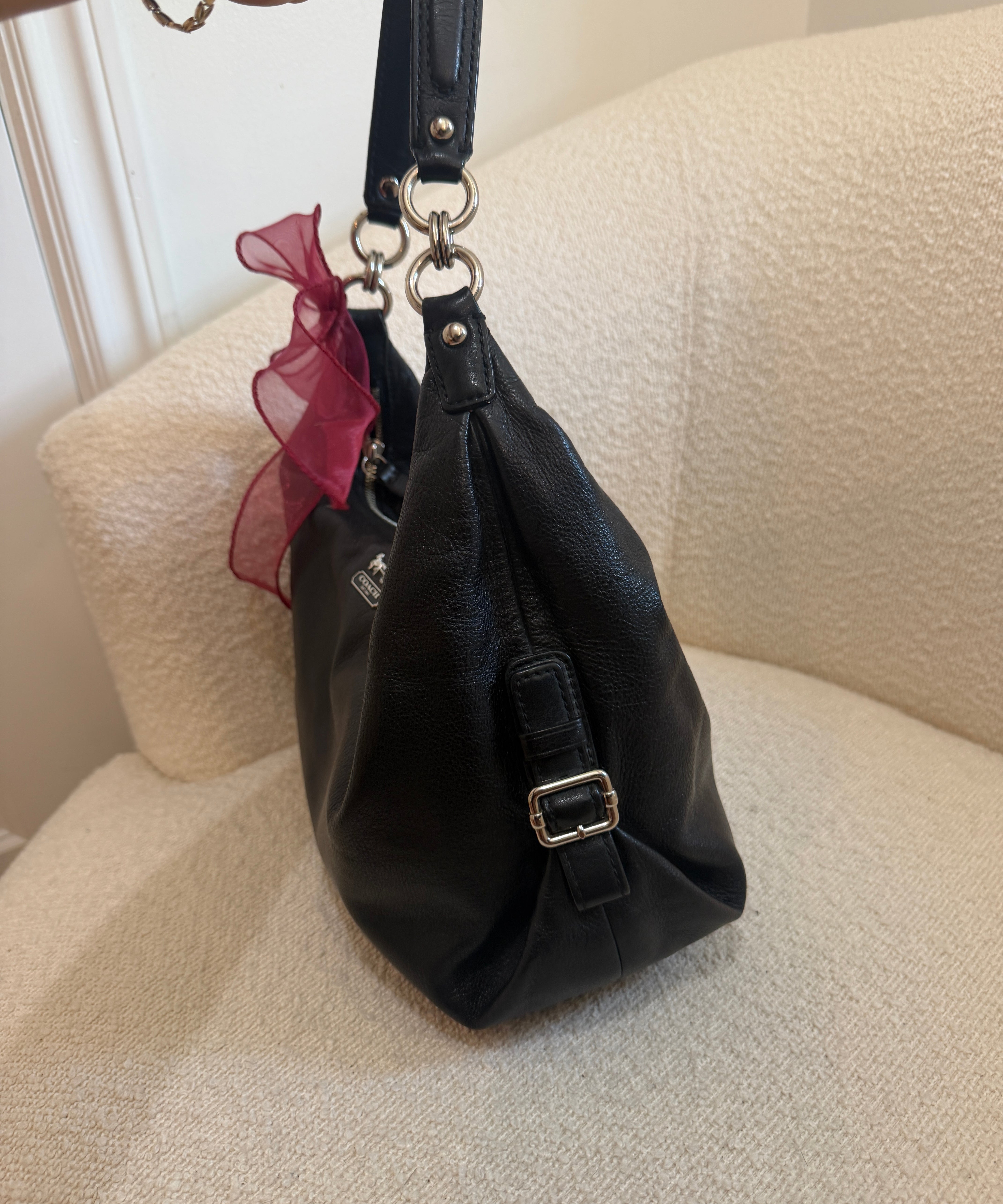 Coach Black Leather Madison Shoulder Bag