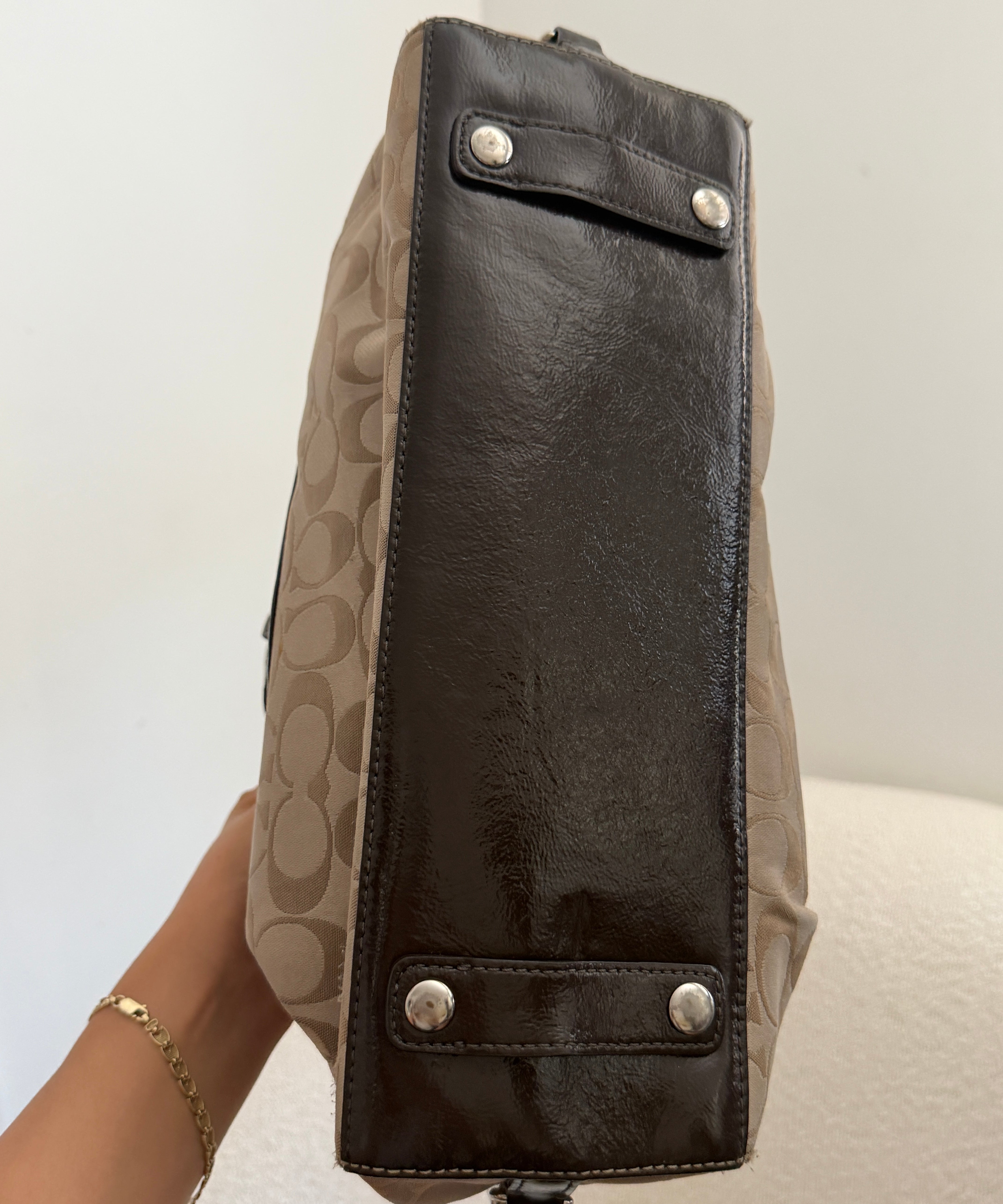 Brown Coach Signature Ashley Bag