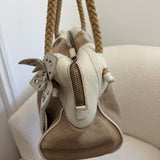 Beige Archive Miu Miu Black Studded Flower Shoulder Bag