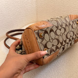 Coach Tan Signature Hamptons Carry-All Bag