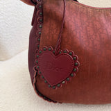 Burgundy Dior Diorrisimo Hobo Shoulder Bag