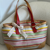 Coach Stripe Beach Tote Bag