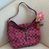 Coach Pink Hamptons Clip Bag