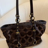 Coach Brown Signature Tote Bag