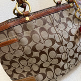 Tan Coach Signature Tote Bag