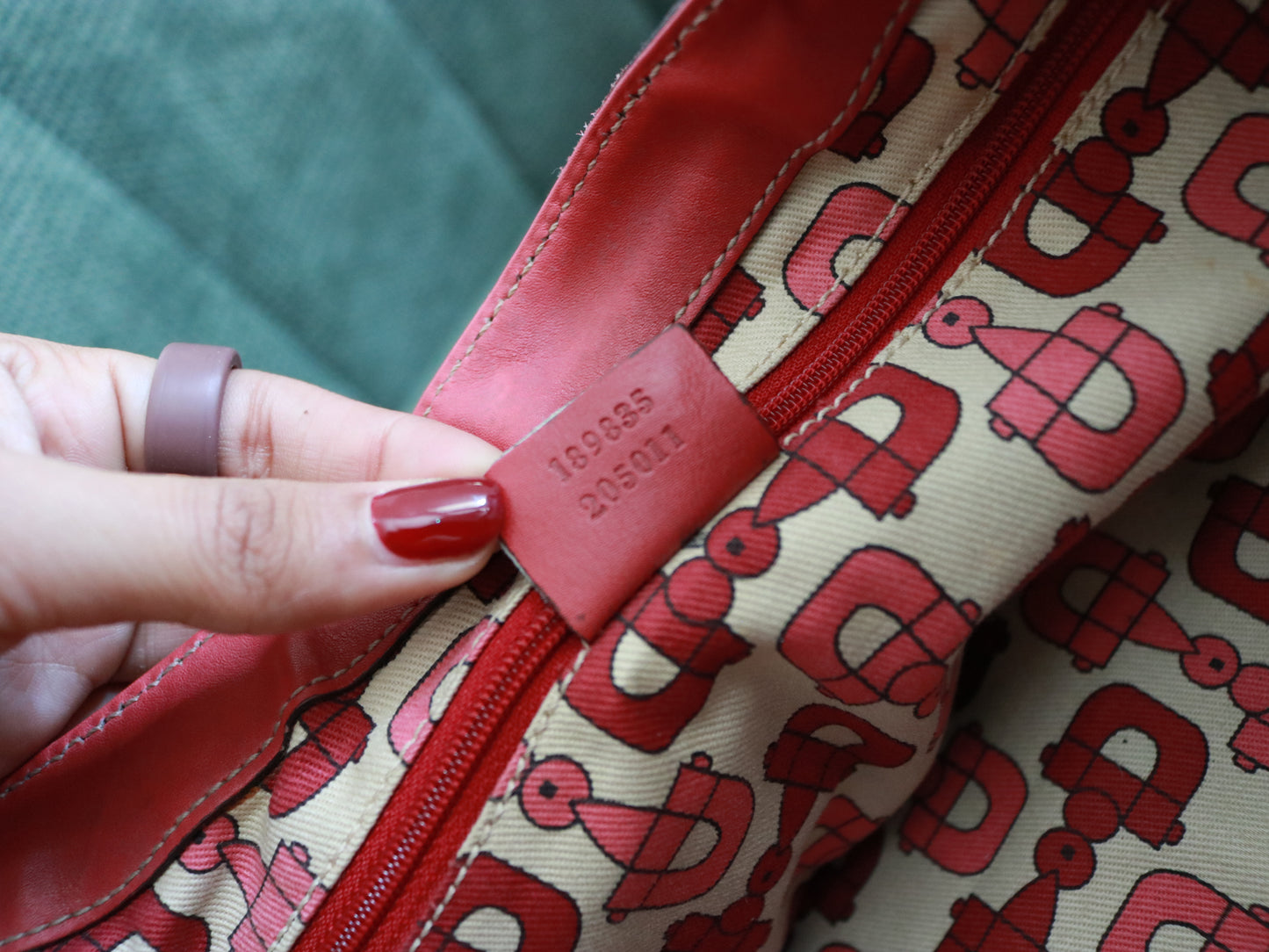 Gucci Red Signature Guccissima Tote