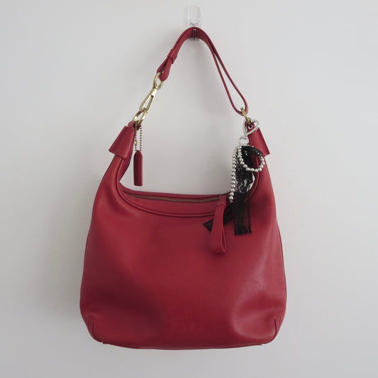 Coach Red Leather Shoulder Bag