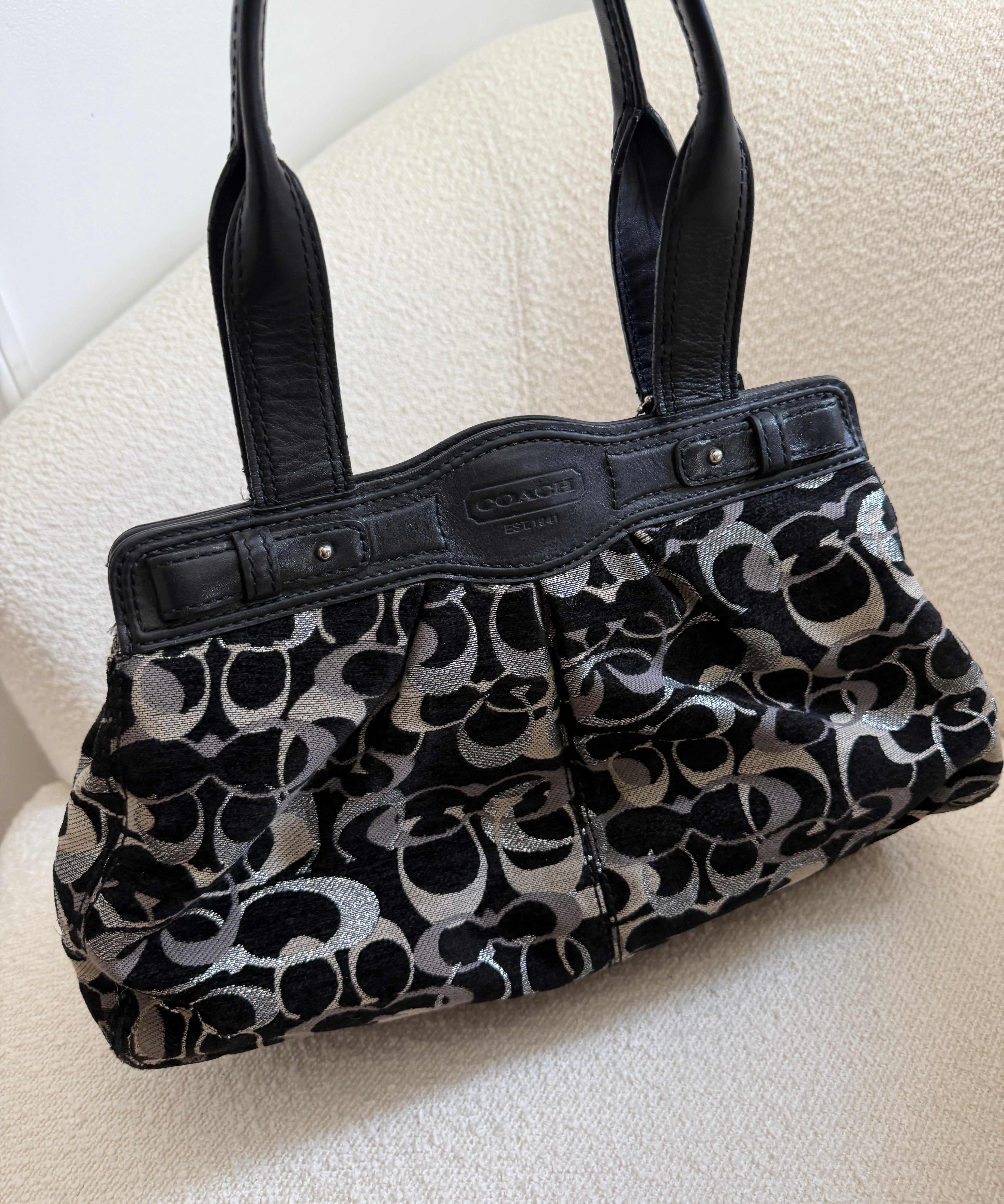 Black Optic Signature Coach Garnett Turnlock Bag