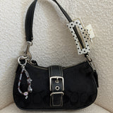 Coach Black Demi Hamptons Buckle Bag