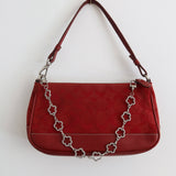 Rare Coach Red Signature Demi Hamptons Bag