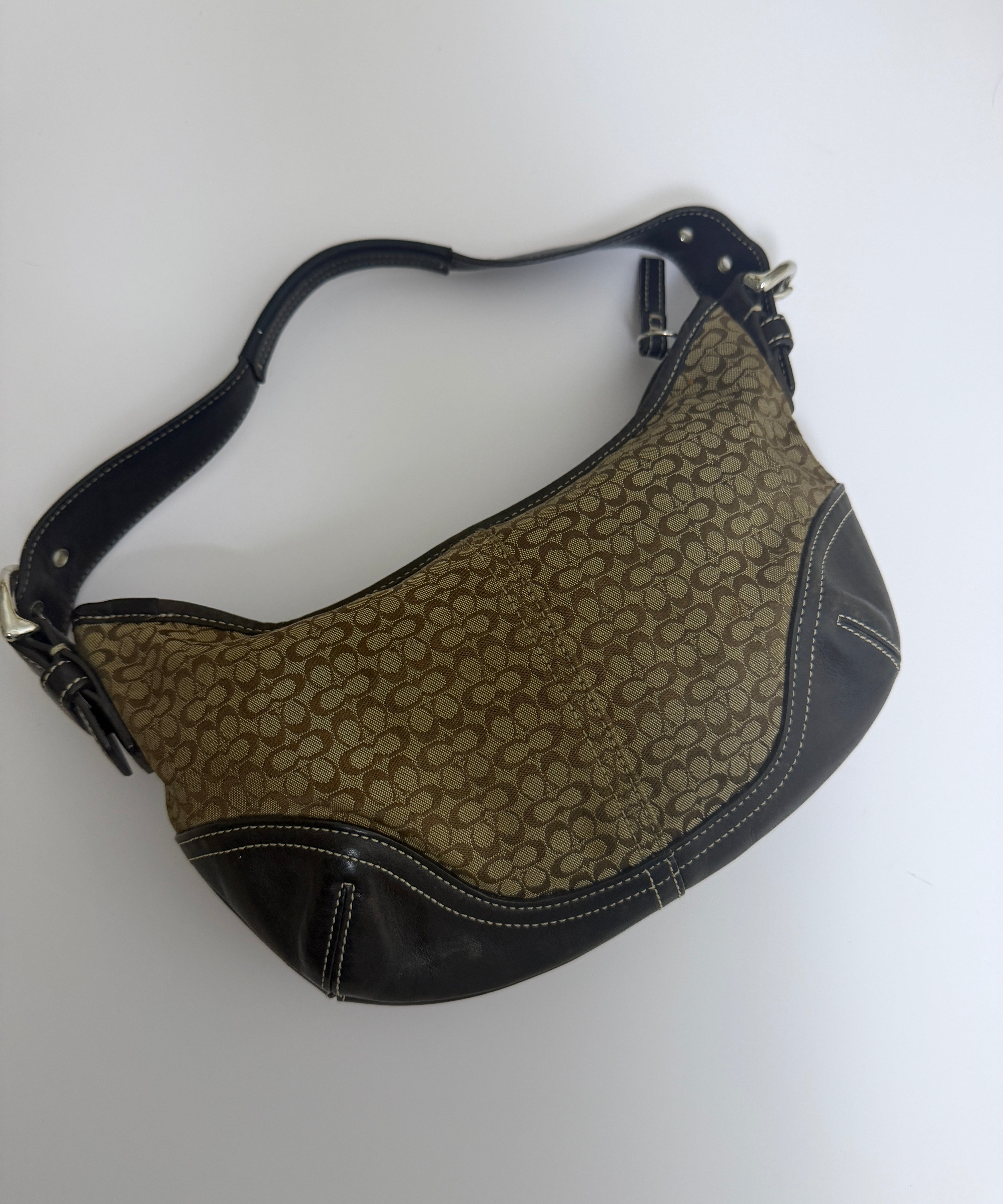 Coach Brown Signature Mini Hobo Bag