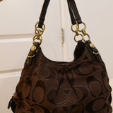 Coach Brown Leather Maggie Shoulder Bag