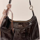 Coach Brown Patent Ashley Shoulder Bag