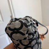 Coach Grey Op Art Signature Maggie Bag