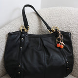 Coach Black Leather Tote Bag