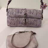 Coach Lilac Purple Optic Lurex Shoulder Bag Set