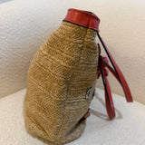 Coach Signature Straw Woven Tote Bag