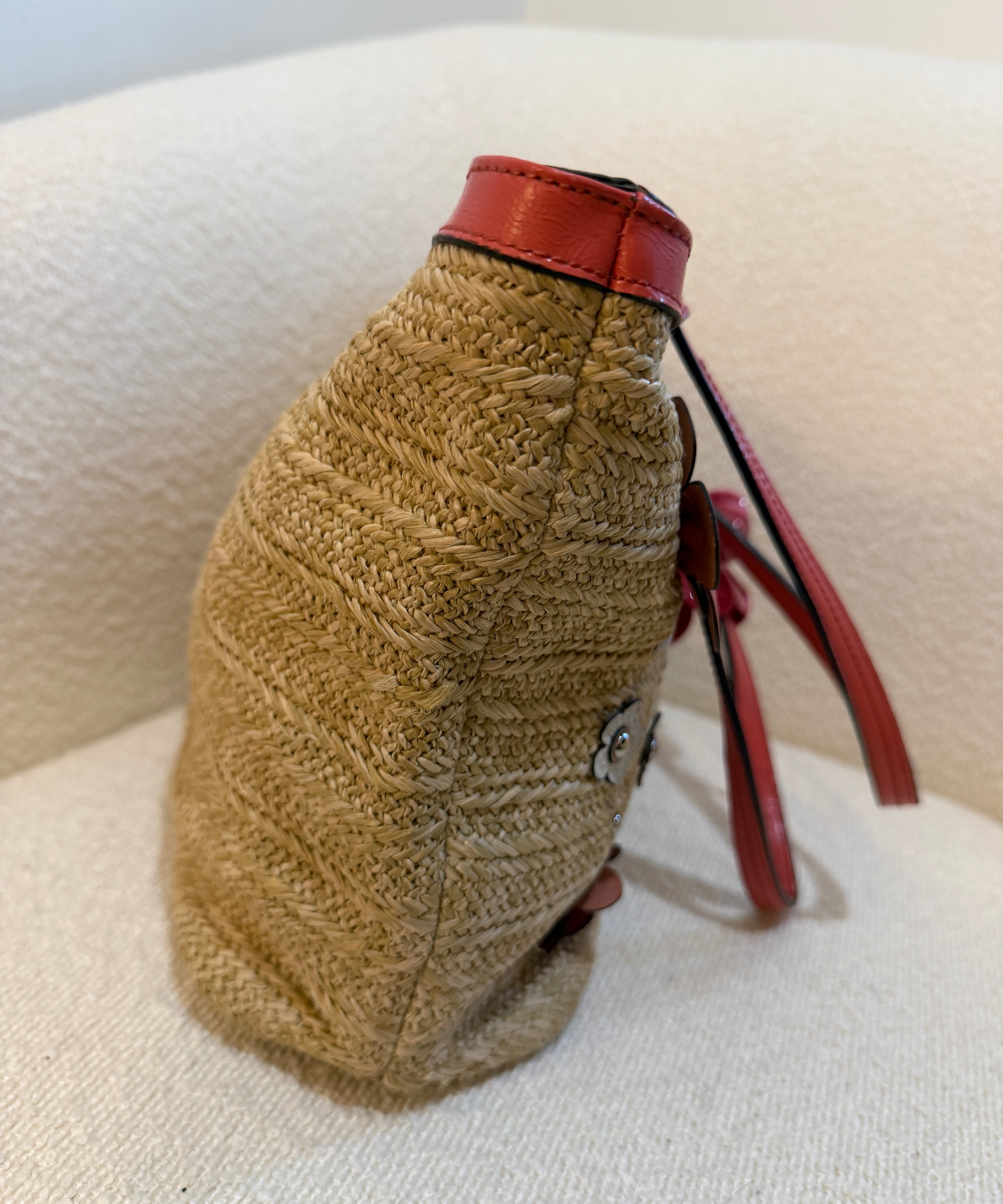 Coach Signature Straw Woven Tote Bag