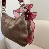 Coach Red Signature Poppy Shoulder Bag