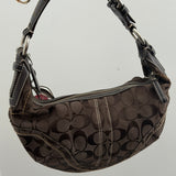 Coach Brown Canvas Mini Hobo Bag