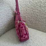 Rare Coach Pink Signature Demi Hamptons Bag