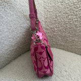 Rare Coach Pink Signature Demi Hamptons Bag