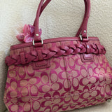 Coach Pink Signature Hamptons Carry-All Bag