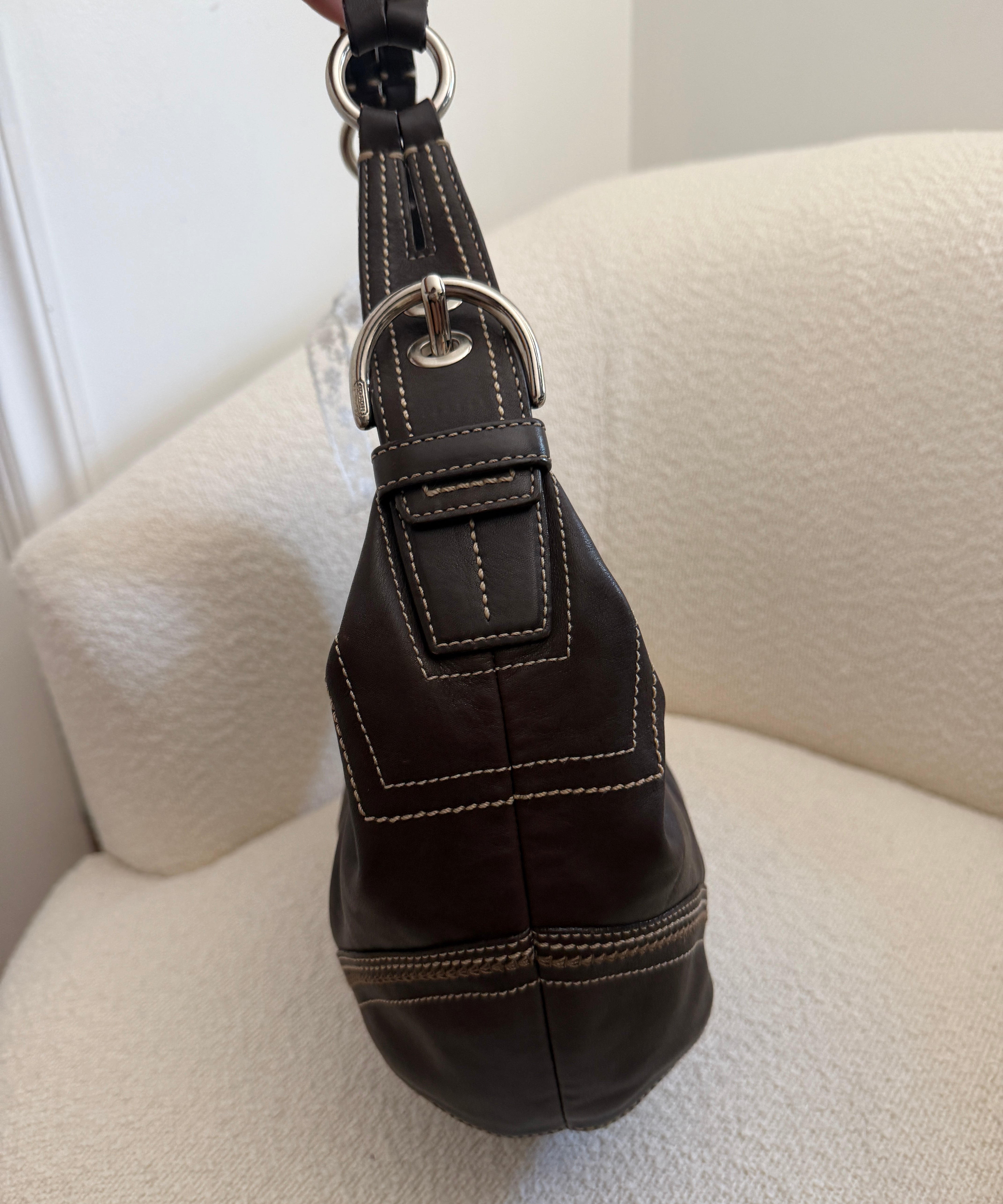 Coach Brown Leather Hobo Shoulder Bag