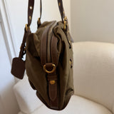 Olive Green Prada Tessuto Nylon Shoulder Bag