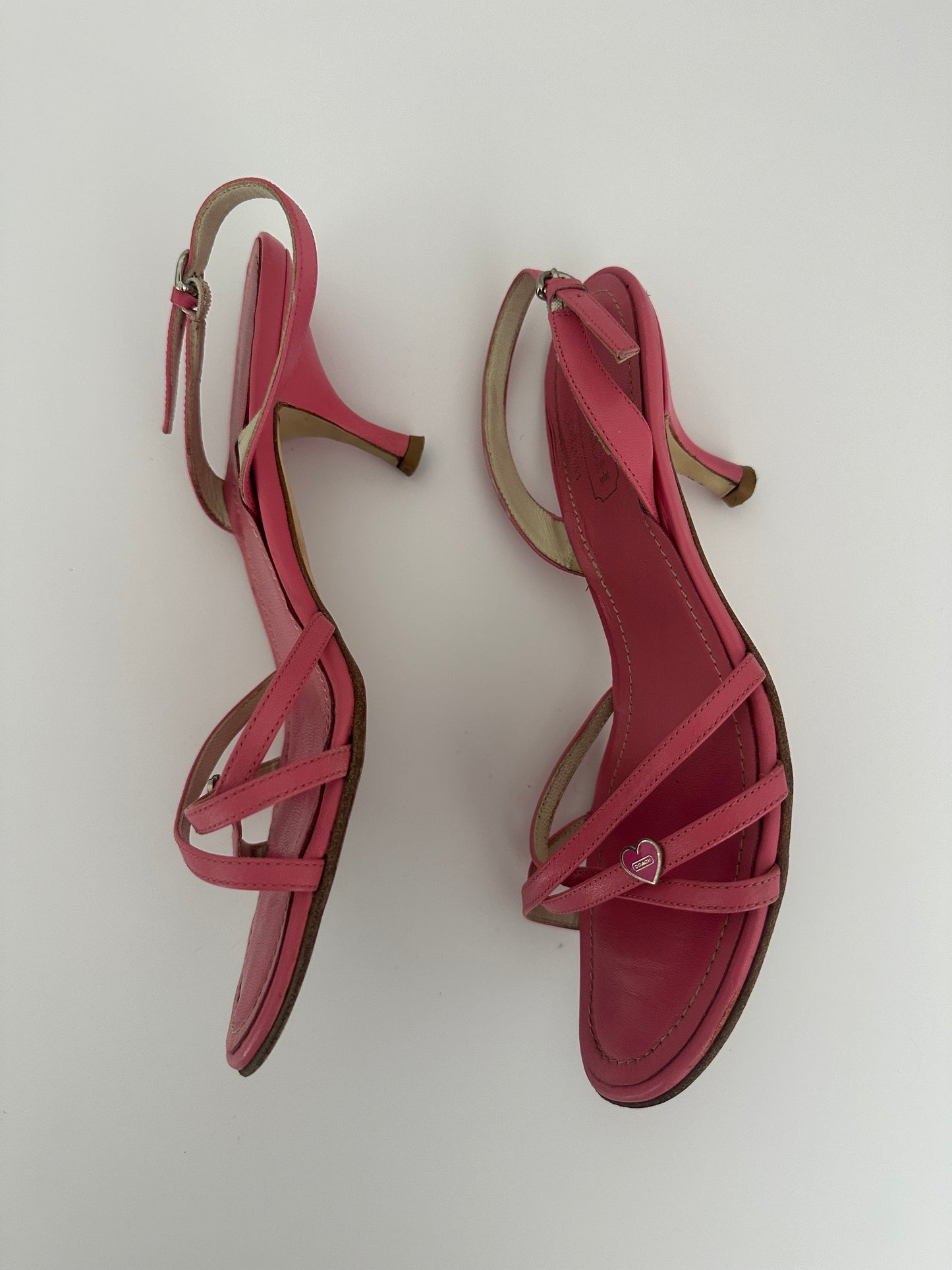Coach Pink Strap Kitten Heels (Size 6.5B)