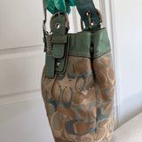Coach Blue Optic Soho Tote Bag
