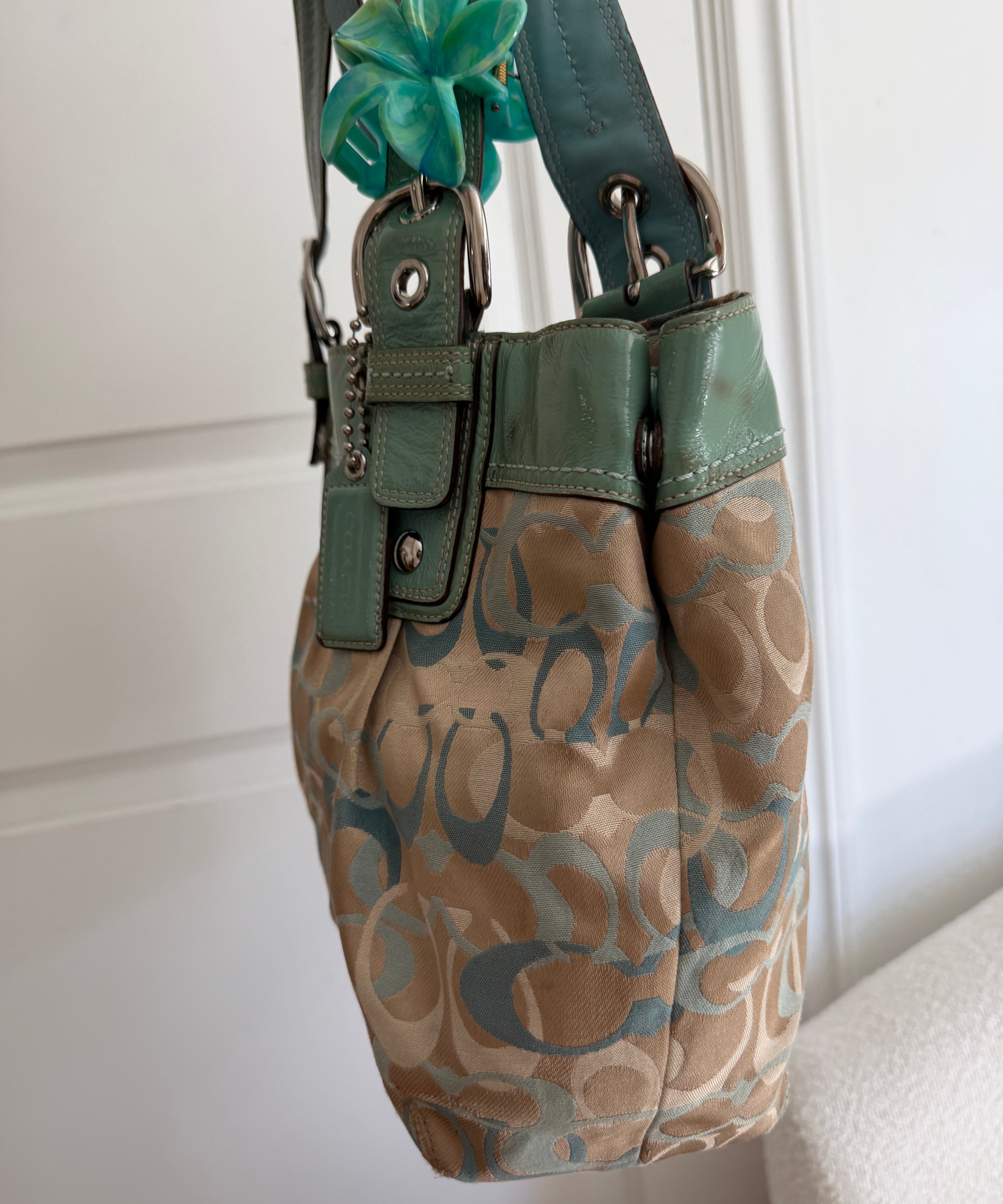 Coach Blue Optic Soho Tote Bag