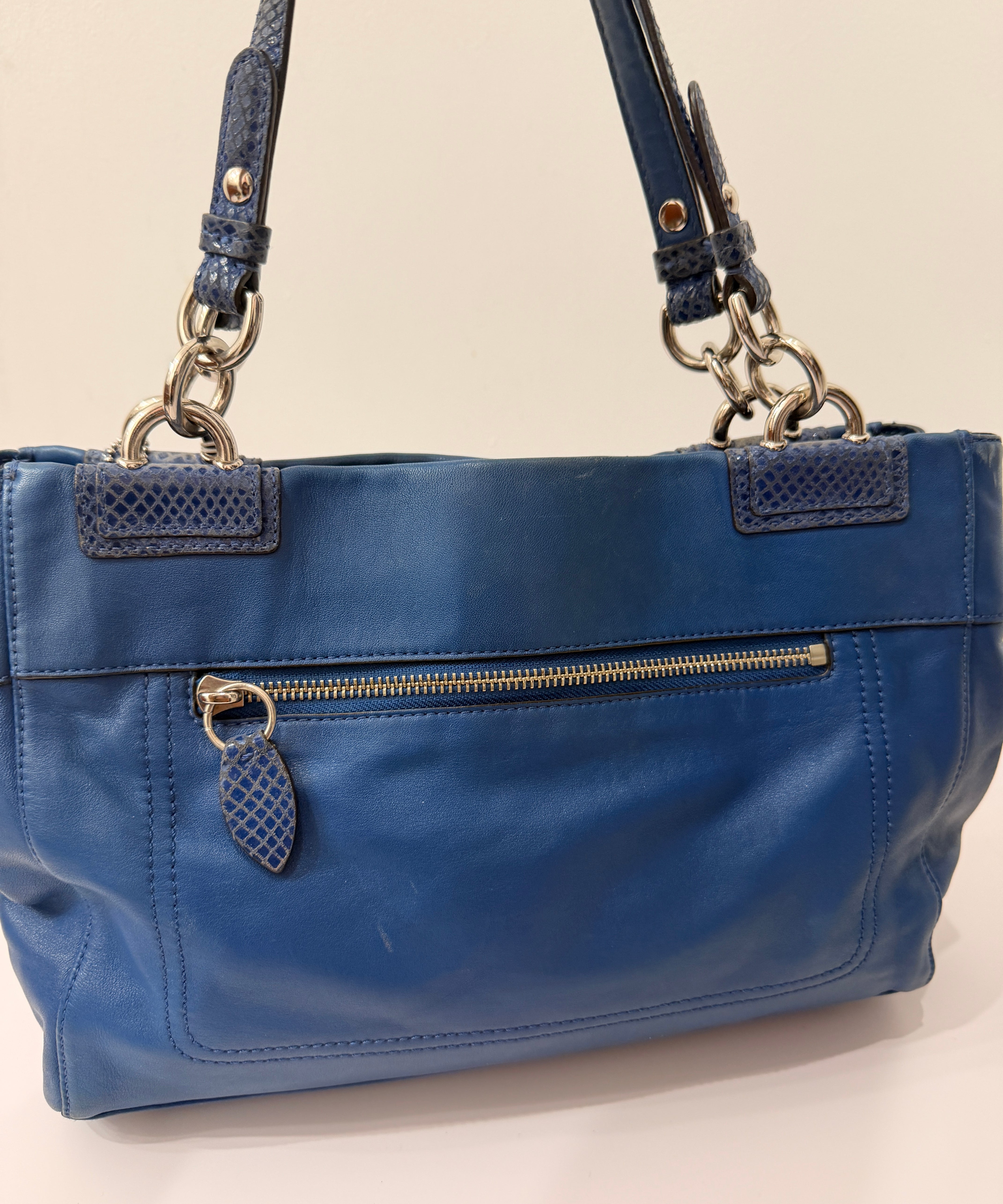 Coach Navy Blue Penelope Tote Bag