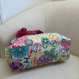 Coach Scribble Magenta Floral Tote Bag