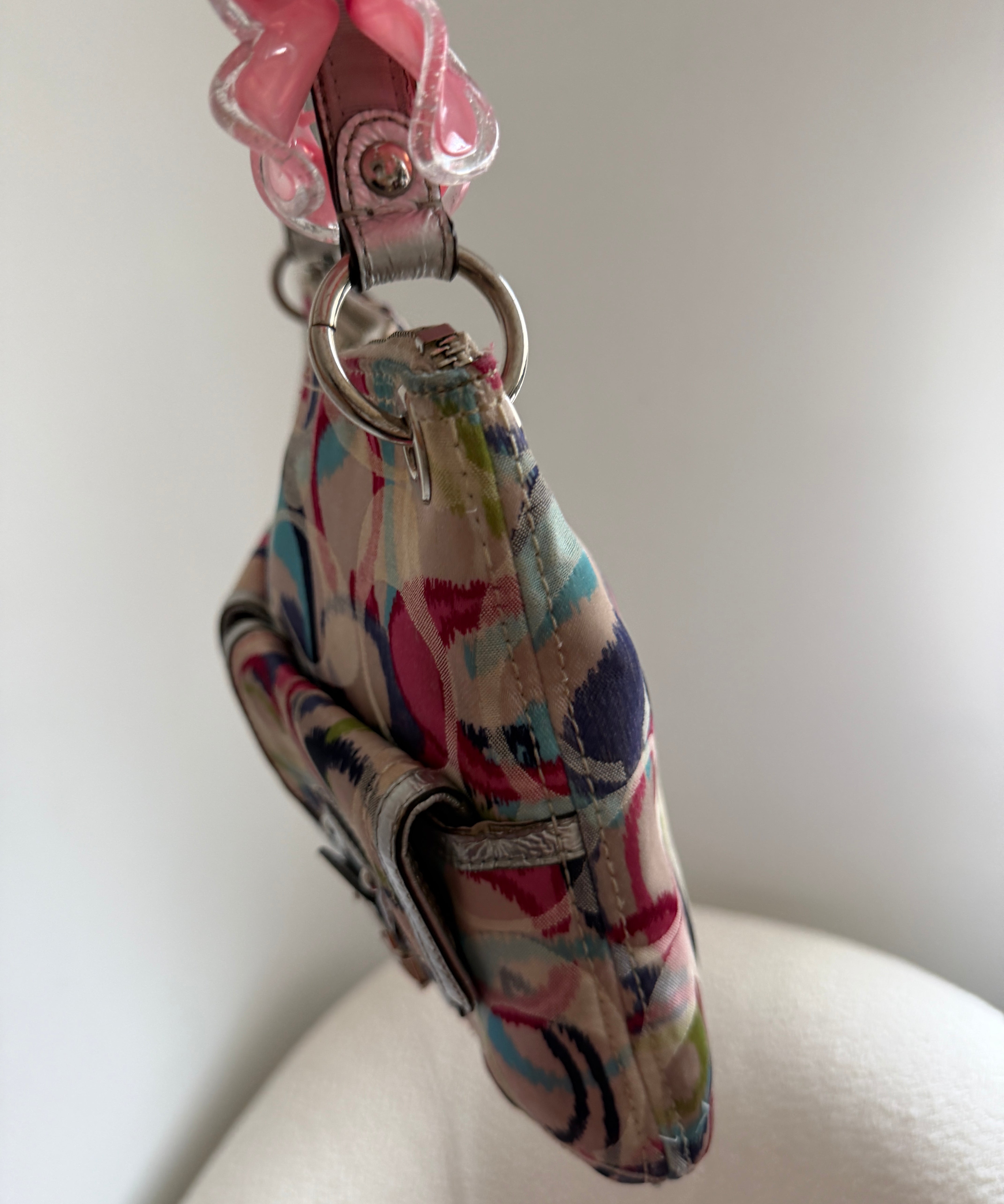 Rare Coach Poppy Multicolored Madras Bag