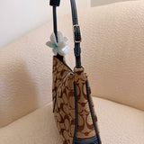 Coach Blue Trim Hamptons Clip Bag